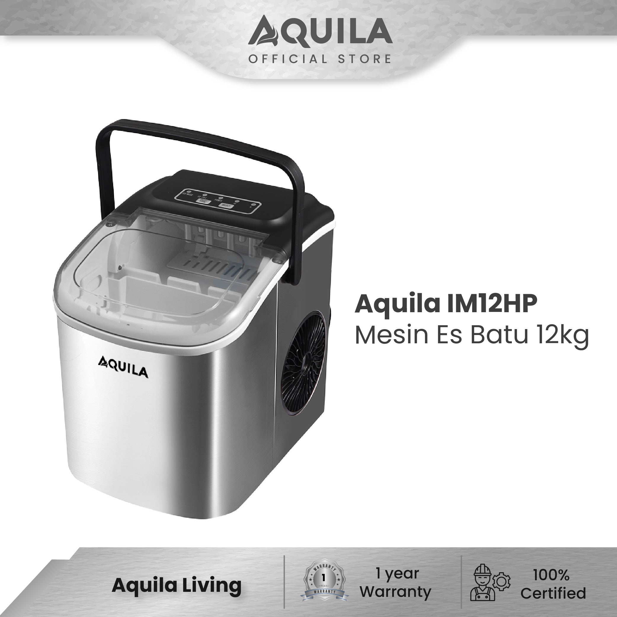AQUILA IM 12HP Mesin Es Batu 12kg