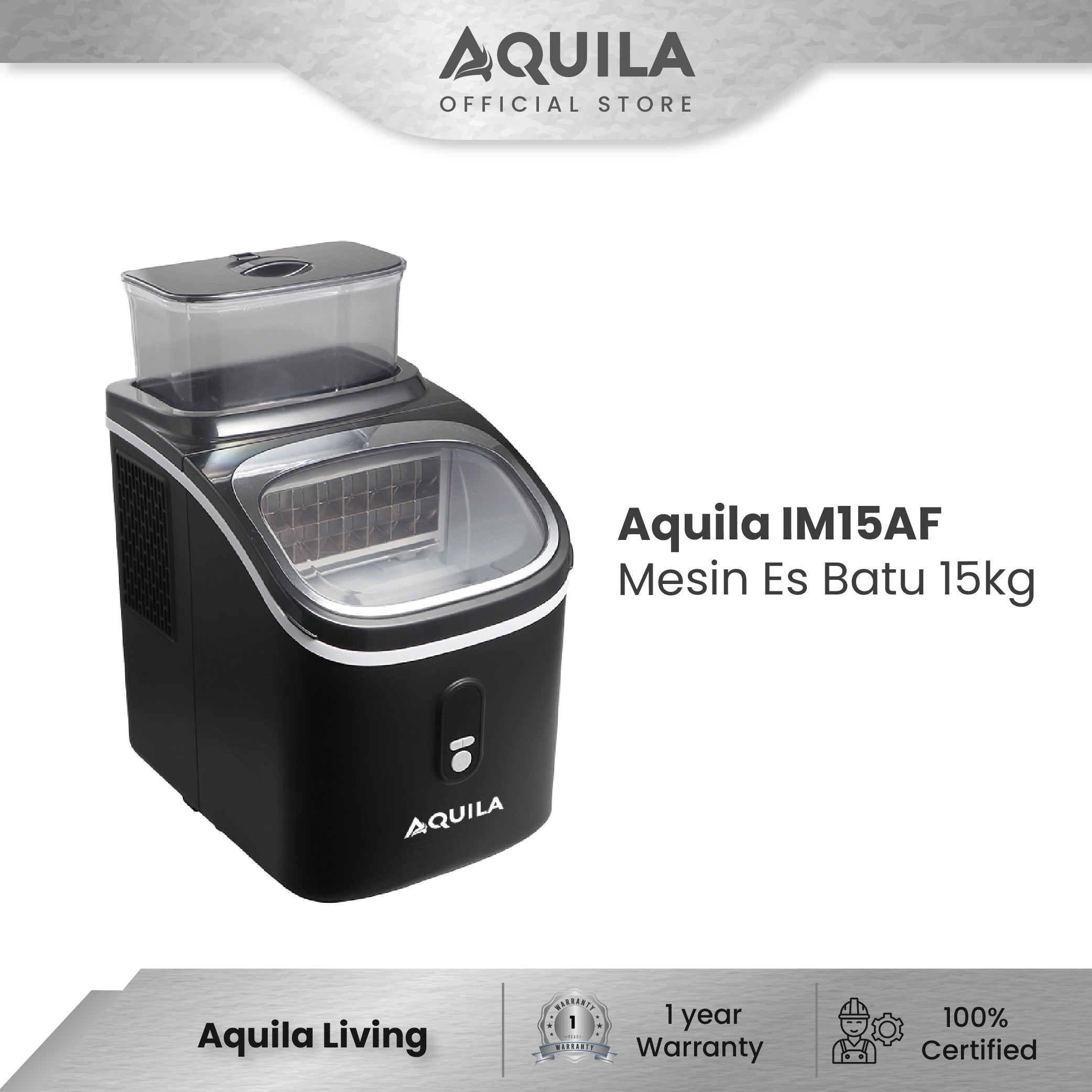 AQUILA IM 15AF Mesin Es Batu 15kg
