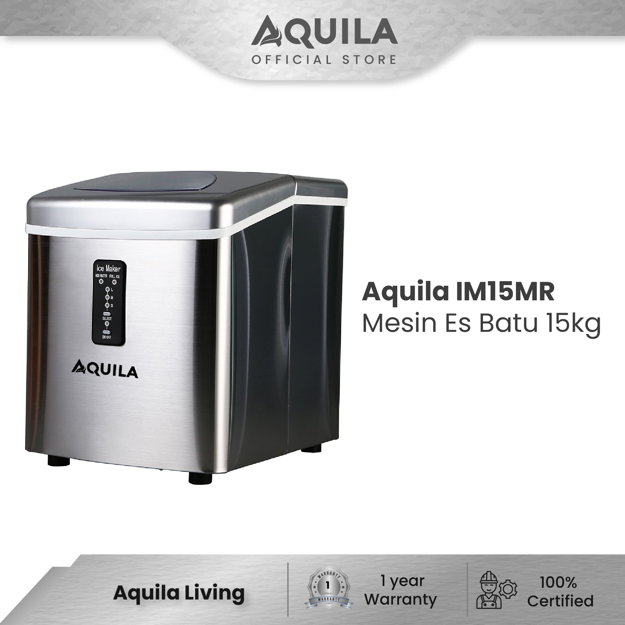 AQUILA IM 15MR Mesin Es Batu 15kg