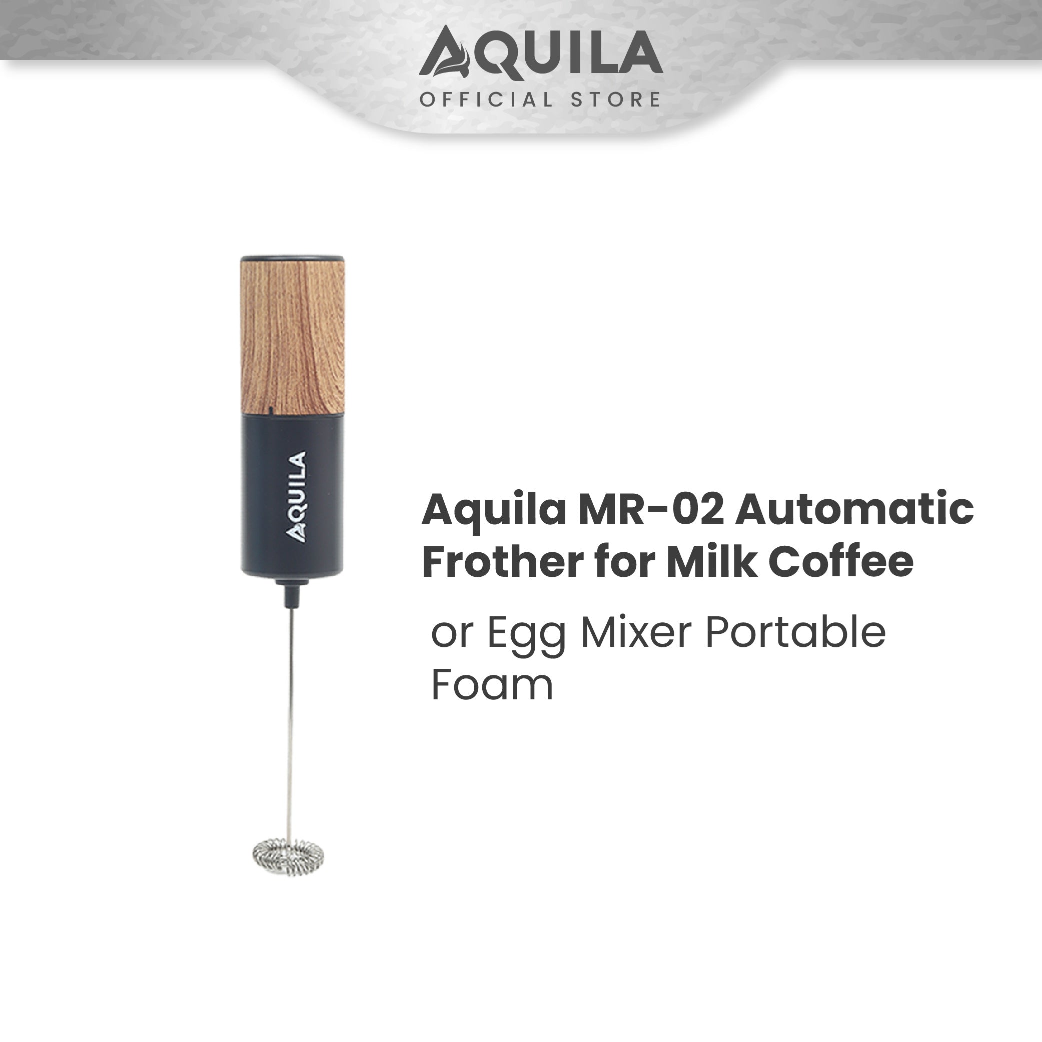 AQUILA MR-02 Automatic Frother for Milk or Egg Mixer Portable Foam