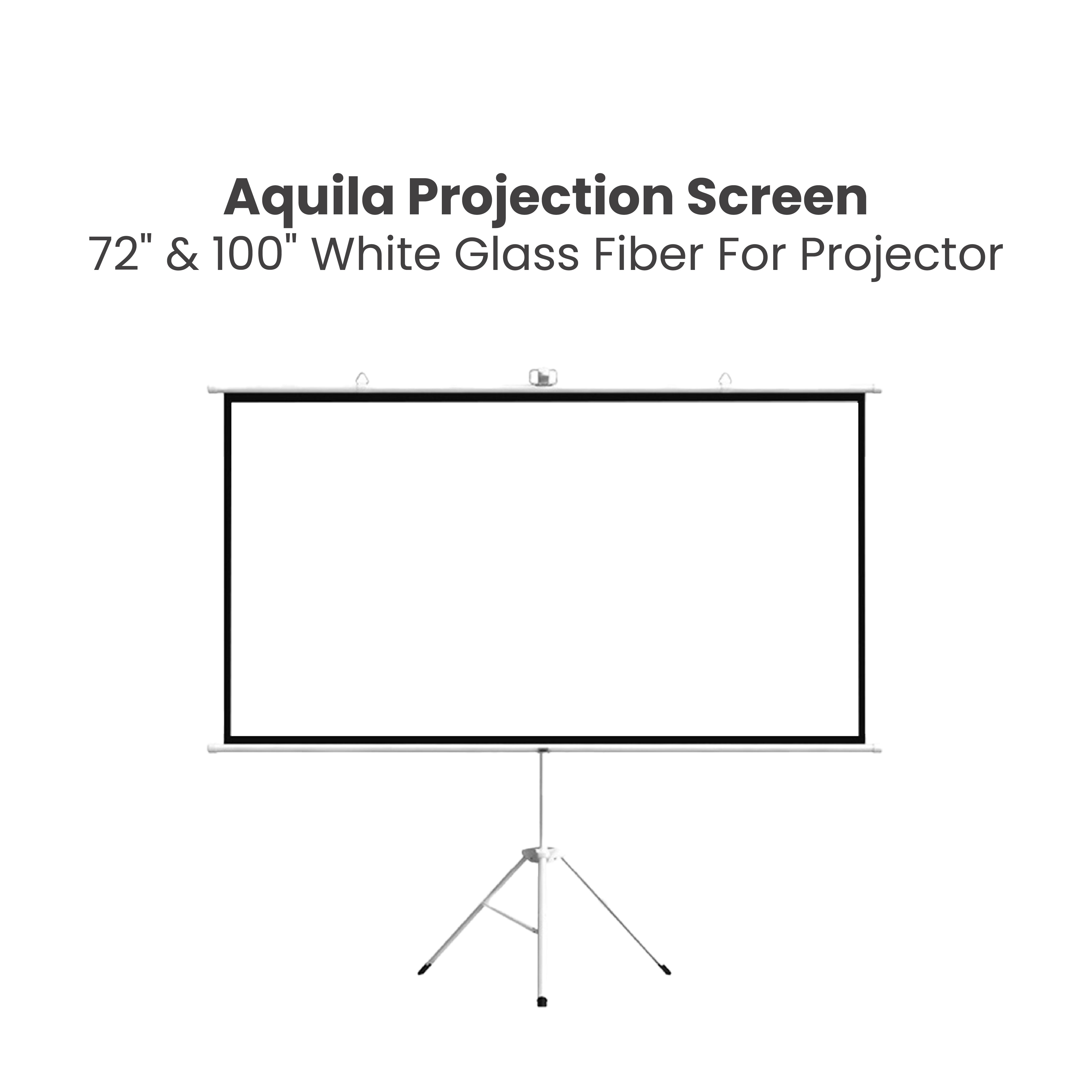 AQUILA Projection Screen 72" & 100" White Glass Fiber For Projector