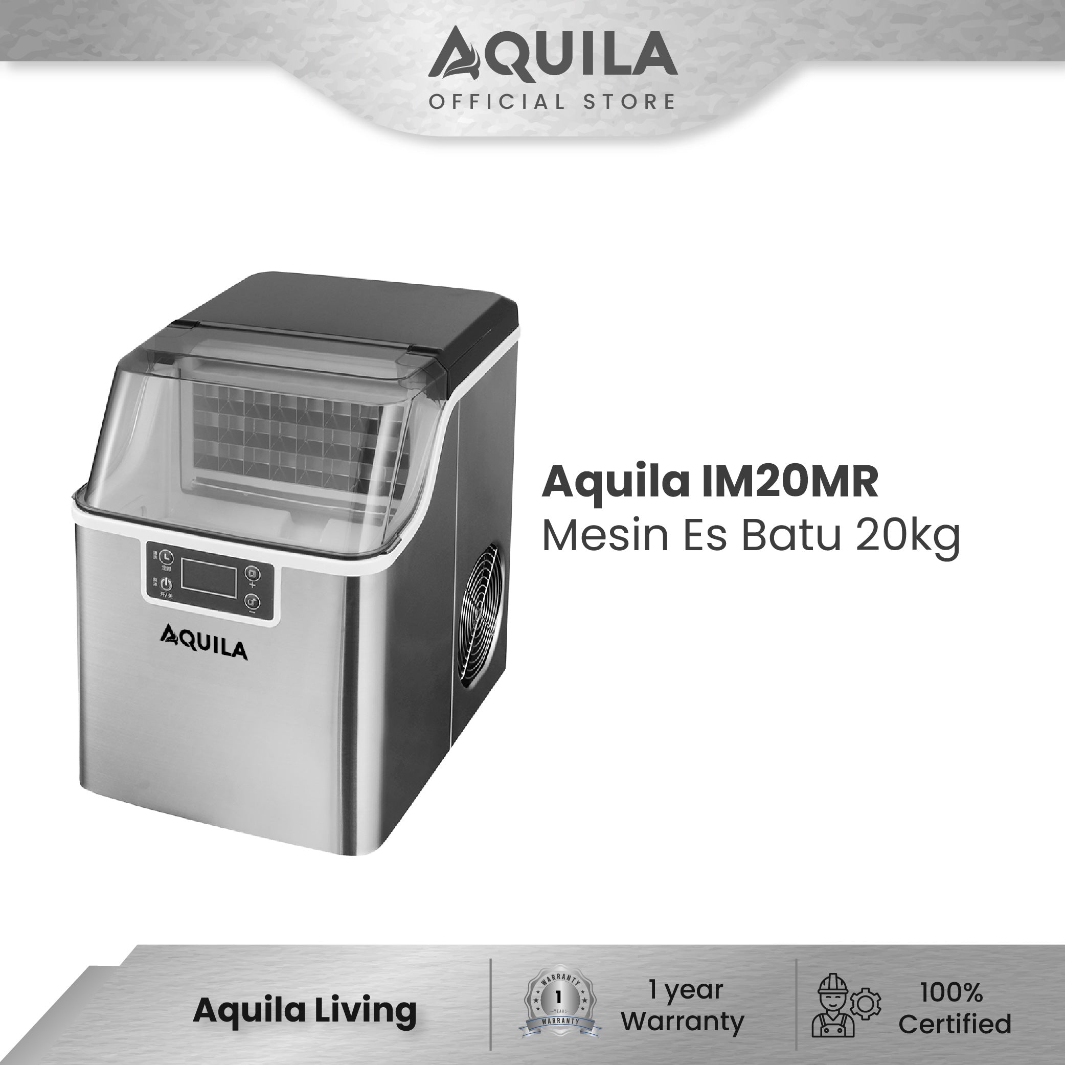 AQUILA IM 20MR Mesin Es Batu 20kg