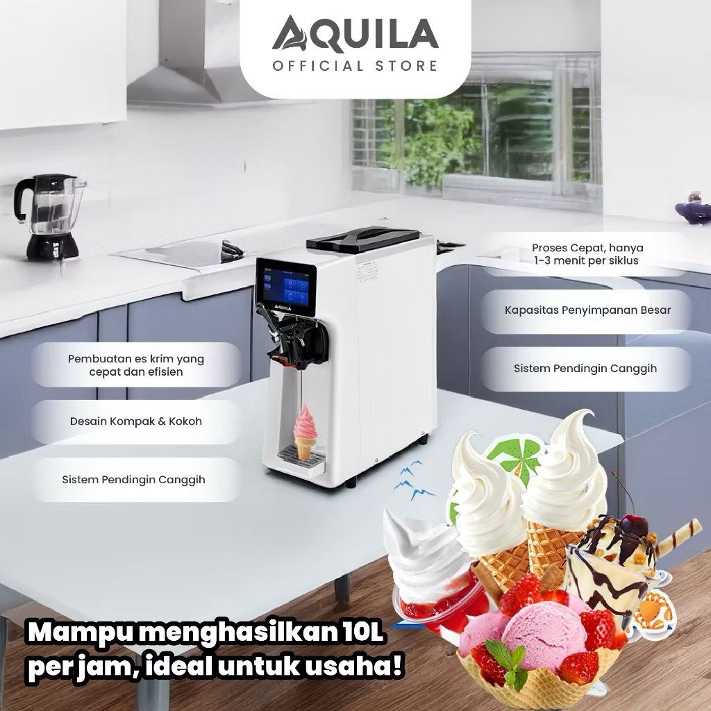 AQUILA IC 100S Mesin Es Krim 1 Tuas Ice Cream Machine