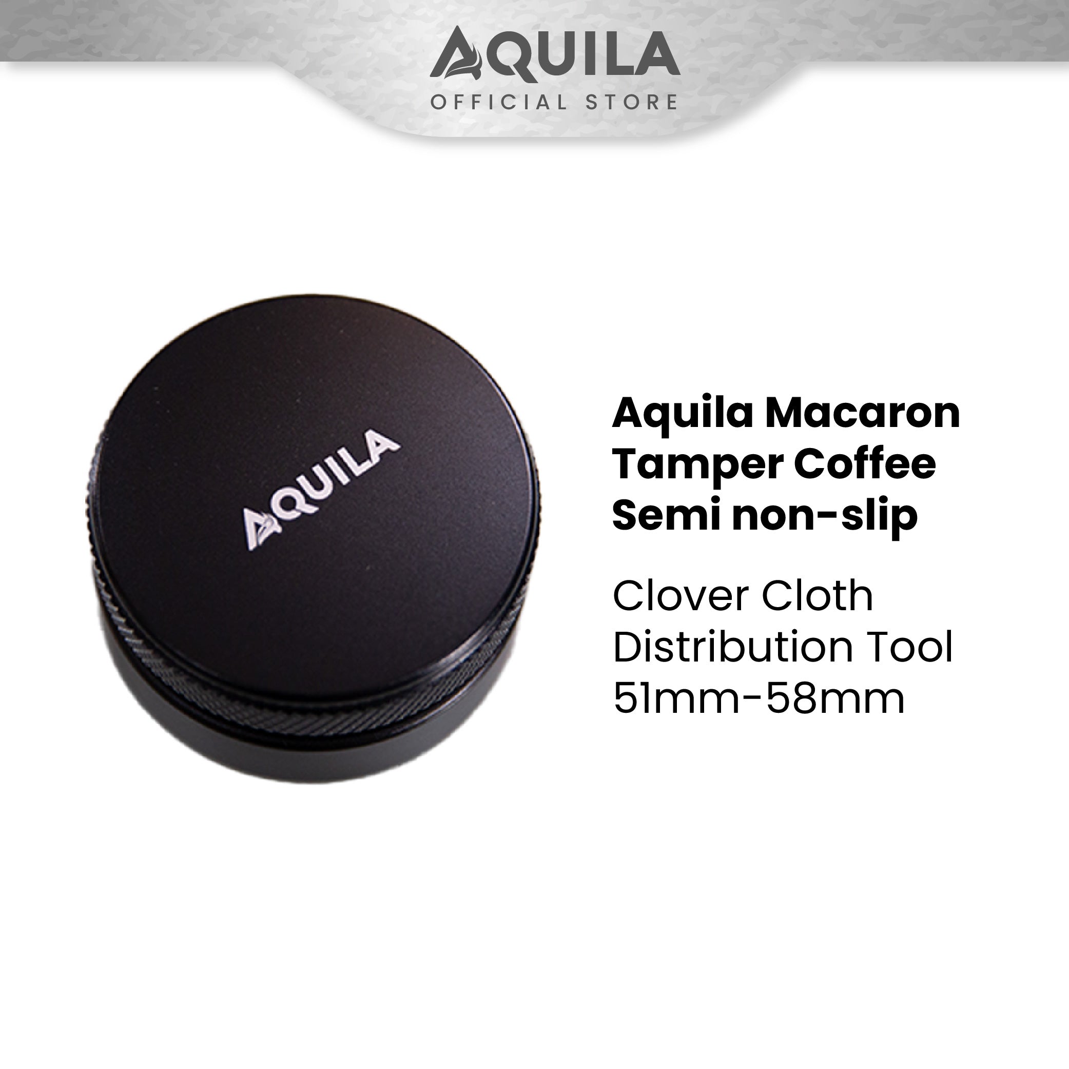 AQUILA Macaron Tamper Coffee Semi non-slip Clover Cloth Distribution Tool 51mm-58mm