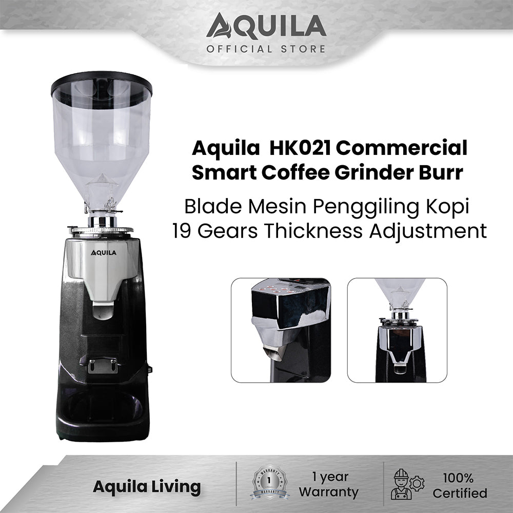 AQUILA HK021 Smart Coffee Grinder Burr Blade Mesin Penggiling Kopi 19 Gears Thickness Adjustment