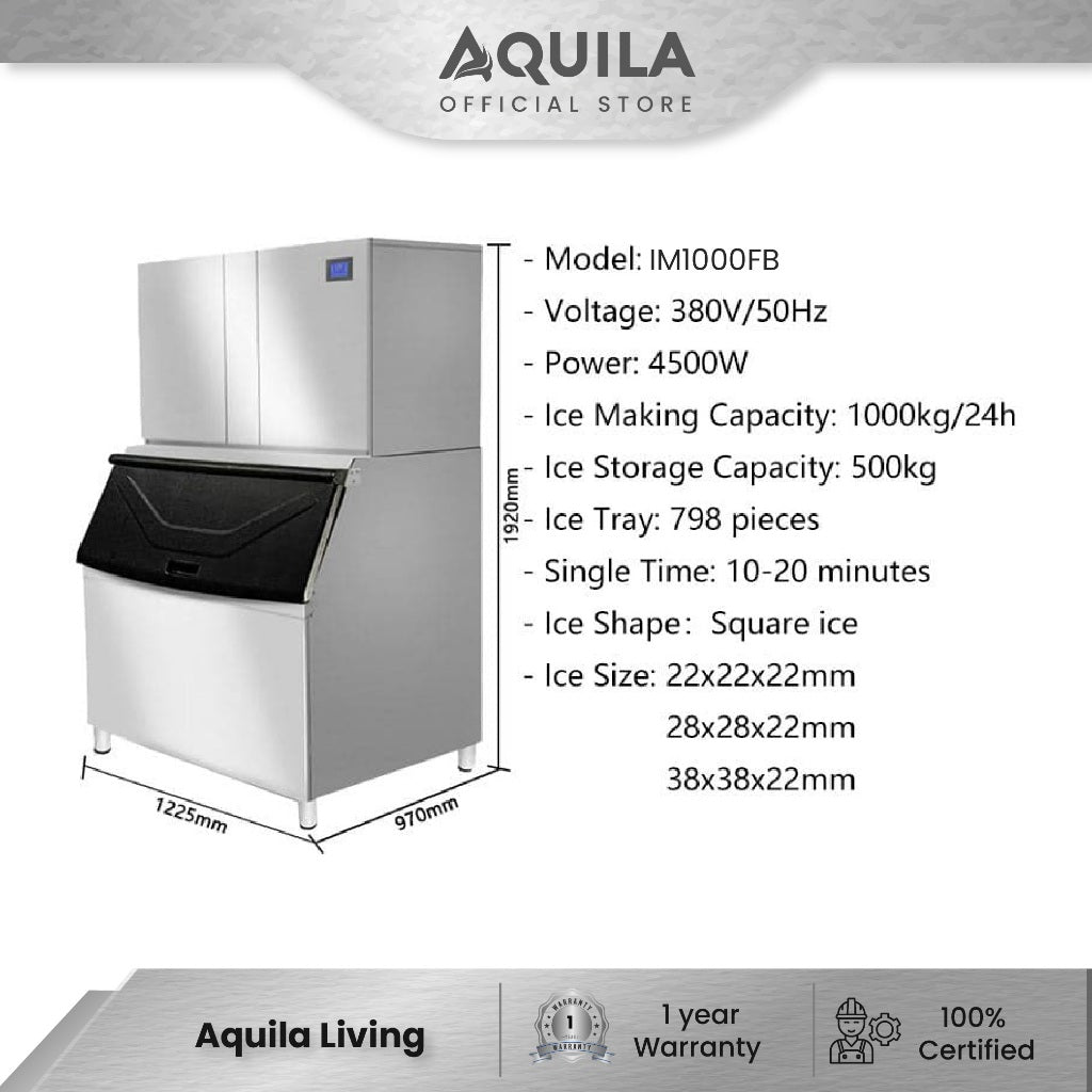 AQUILA IM 1000FB Ice Maker Mesin Es Batu 1000kg